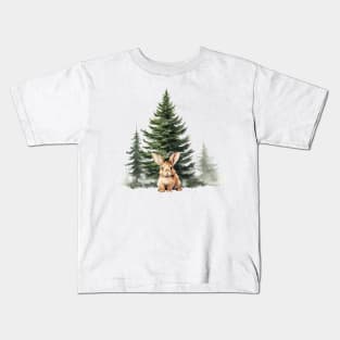 Woodland, bunny, Nursery art Kids T-Shirt